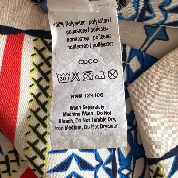 Venus Halter Mini Dress Multicolor Geometric Print Boho Tribal Pattern Resort XS - Picture 9 of 10